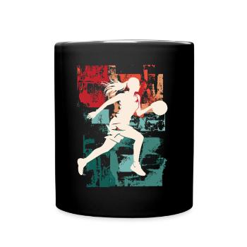 basket-ball femme basketteur joueur de basket-ball - Mug uni - noir - Devant
