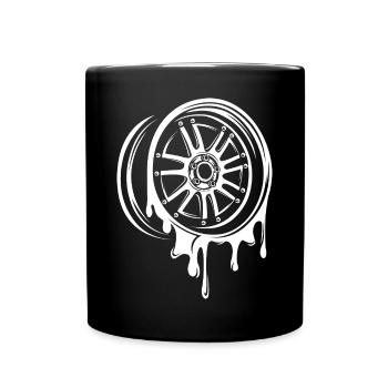 Jante d’accord fondante – Style goutte à goutte - Mug uni - noir - Devant