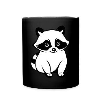 Raccoons Love - Pet Design - Full Colour Mug - black - Front