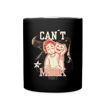 Can’t Mask Today – Social Energy Not Found - Tasse einfarbig - Schwarz - Vorne