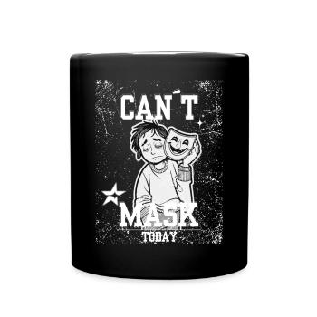 Can’t Mask Today – Neurodivergent Energy Drain - Tasse einfarbig - Schwarz - Vorne