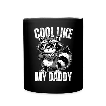 Cooles Waschbär Shirt für Kids zum Vatertag - Tasse einfarbig - Schwarz - Vorne