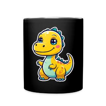 Dino - Tasse einfarbig - Schwarz - Vorne