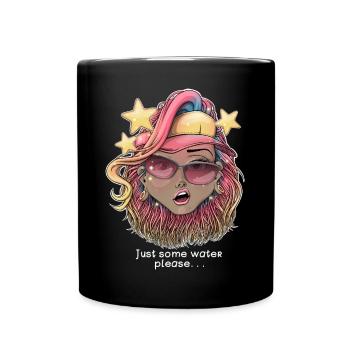 Coup de chaleur arc-en-ciel fille design - Mug uni - noir - Devant