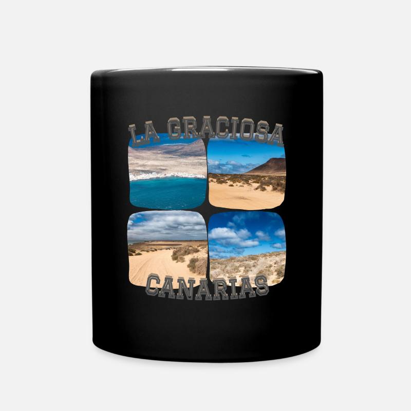 La Graciosa – Kanarenzauber - Tasse einfarbig - Schwarz