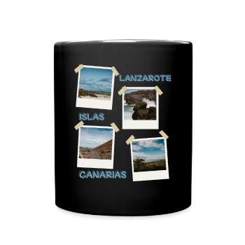 Lanzarote – Inselmomente - Tasse einfarbig - Schwarz - Vorne