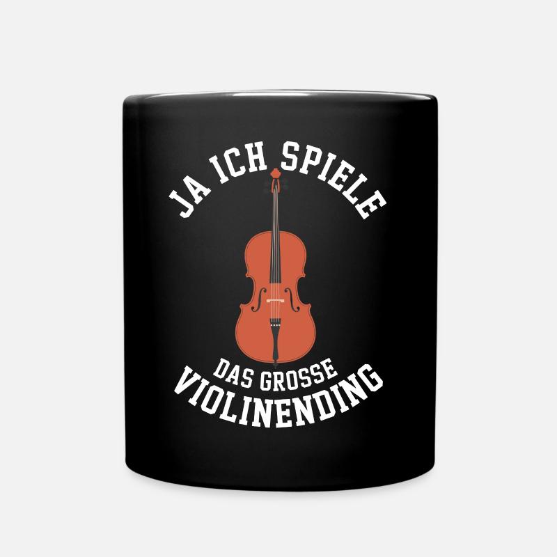 Cello - Ja ich spiele das grosse Violinending - Tasse einfarbig - Schwarz