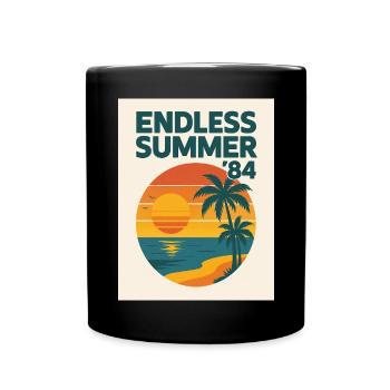 Endless Summer '84 - Tasse einfarbig - Schwarz - Vorne