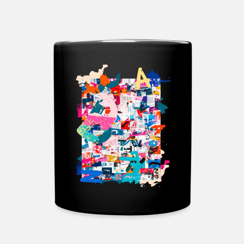 Modèle, Pop Art, Art, Collage, Art, Journal, Typo - Mug uni - noir