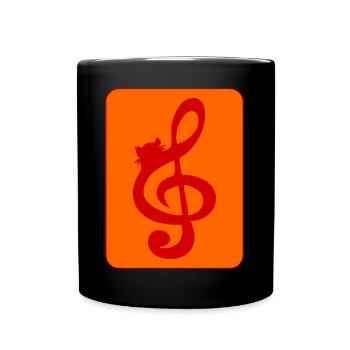 CATS MUSIC - Full Colour Mug - black - Front