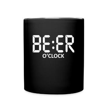 BEER O'Clock - Tasse einfarbig - Schwarz - Vorne
