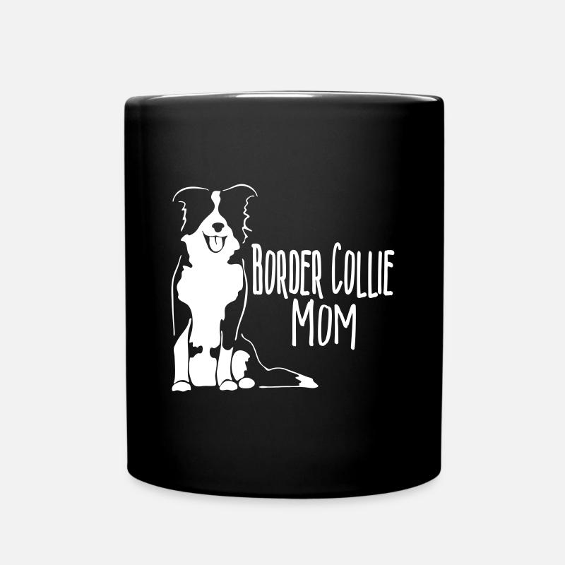 Border Collie Mum - Tasse einfarbig - Schwarz