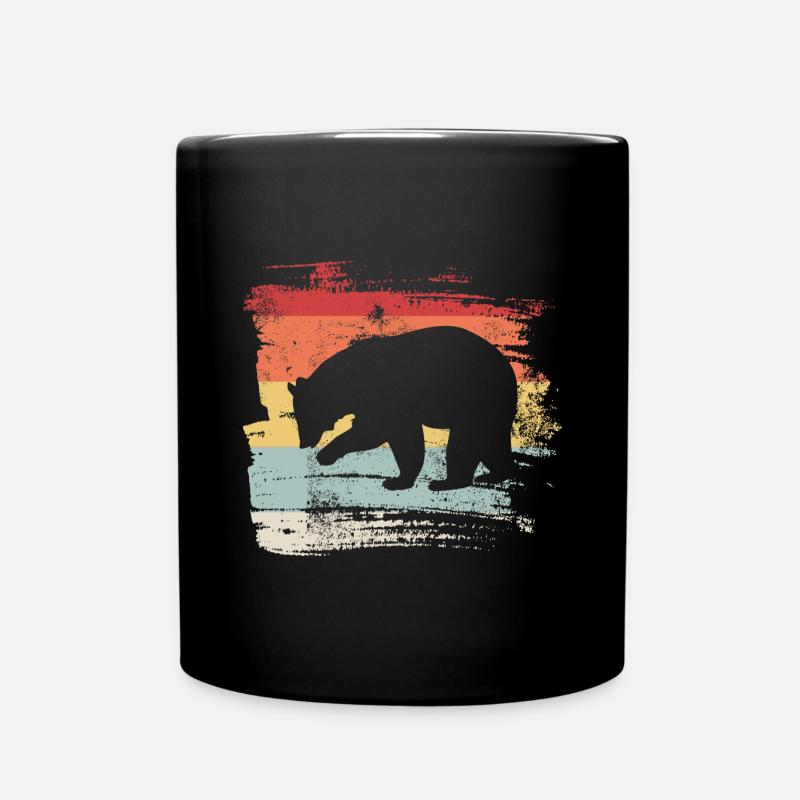 Bär Braunbär - Tasse einfarbig - Schwarz