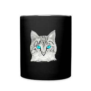 Chat dessiné - Mug uni - noir - Devant