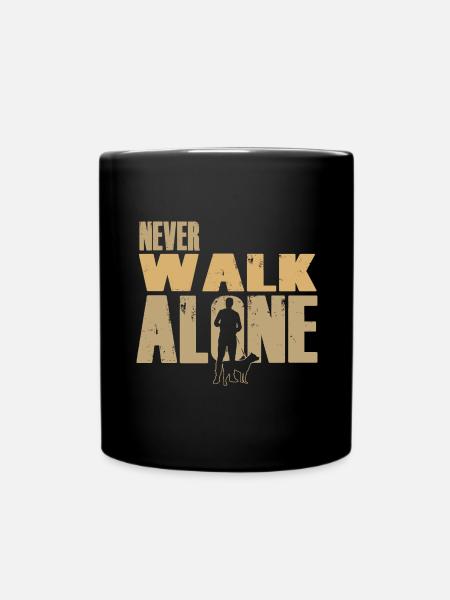 Never walk alone - Chien - Mug uni - noir