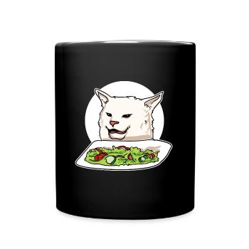 En colère chat Memes Kitty propriétaire fourrure animal de compagnie - Mug uni - noir - Devant