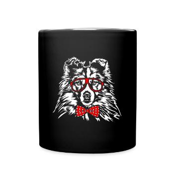 SHETLAND SHEEPDOG Chien lunettes Chiens Wilsigns - Mug uni - noir - Devant