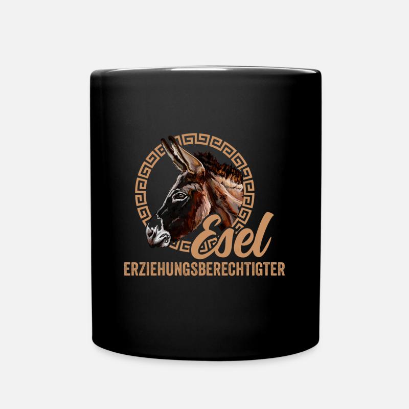 Lustiger Esel Spruch Bauernhof - Tasse einfarbig - Schwarz