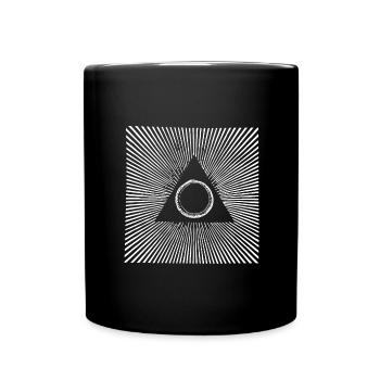 Okkultes Psychedelisches Grafikdesign - Tasse einfarbig - Schwarz - Vorne