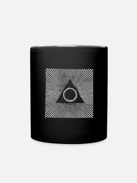 Occult Psychedelic Graphic Design - Full Colour Mug - black
