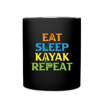 Kayak Bateau Canoë Paddle Double Paddle - Mug uni - noir - Devant