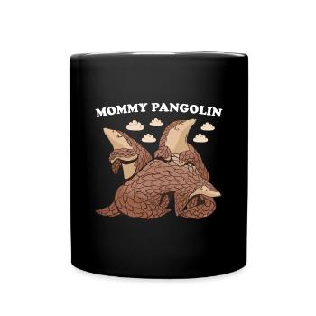 Maman Pangolin - Mug uni - noir - Devant