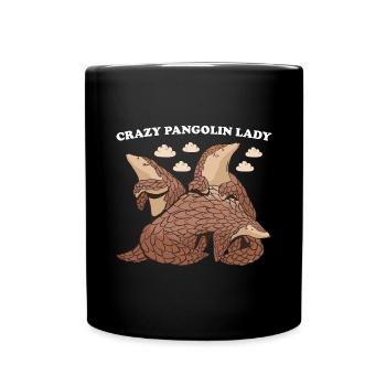 Crazy Pangolin Lady Pangolin - Tasse einfarbig - Schwarz - Vorne