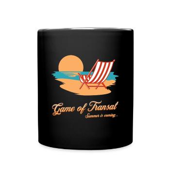 Spiel von Transat - Der Sommer kommt - Tasse einfarbig - Schwarz - Vorne