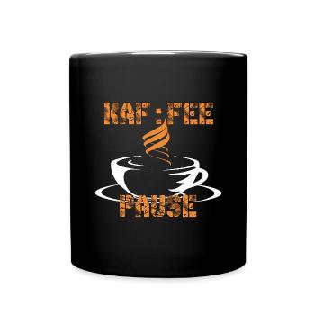 Kaffee Freunde Kaffeetrinker Kaffee trinken - Tasse einfarbig - Schwarz - Vorne