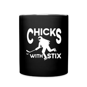 Hockey sur glace Patins Puck Hockey Femmes - Mug uni - noir - Devant