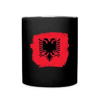 Albanie Vintage Drapeau albanais - Mug uni - noir - Devant
