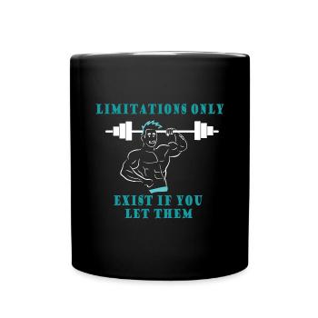 Bodybuilding Weight Training Fitness Muscle Building - Full Colour Mug - black - Front