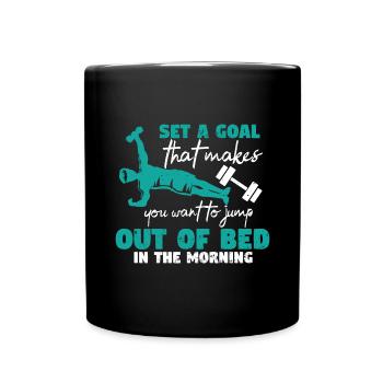 Bodybuilding Weight Training Fitness Muscle Building - Full Colour Mug - black - Front