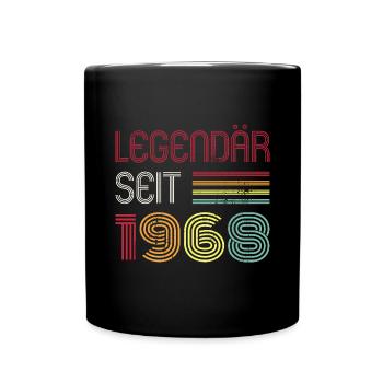 Legendär Seit 1968 Jahr Retro 68er Jahrgang - Tasse einfarbig - Schwarz - Vorne
