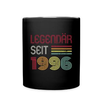 Legendär Seit 1996 Jahr Retro 96er Jahrgang - Tasse einfarbig - Schwarz - Vorne