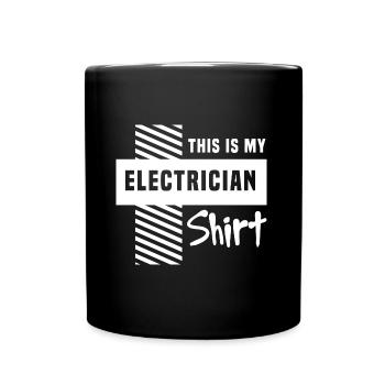Ironie du dicton électricien Electro Voltage - Mug uni - noir - Devant