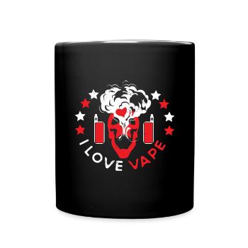 Elektro Zigarette E-Zigarette E-Shisha Vape - Tasse einfarbig - Schwarz - Vorne