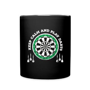 Dart Darts Dartboard Dartboard Throw Arrow - Full Colour Mug - black - Front