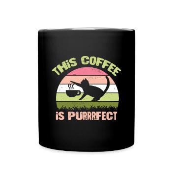 Cats Kitten Coffee Pet - Full Colour Mug - black - Front