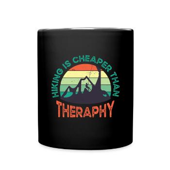 Climbing Climbers Mountains Climbing Wall Kletterdad - Full Colour Mug - black - Front