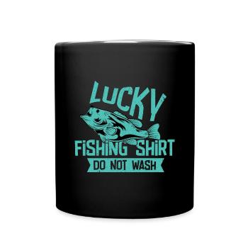 Pêcheur Pêcheur Pêche Canne à pêche Pêche Pêcheur - Mug uni - noir - Devant