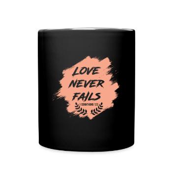 bibel liebe bibelvers jesus - Tasse einfarbig - Schwarz - Vorne