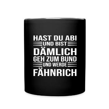Abitur - Tasse einfarbig - Schwarz - Vorne