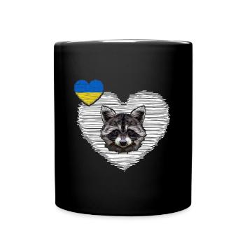 UKRAINE Cherson waschbär "the cherson raccoon" - Tasse einfarbig - Schwarz - Vorne