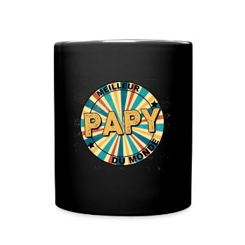 Meilleur Papy Du Monde Citation Drole Grand-Père - Mug uni - noir - Devant