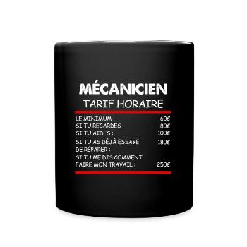 Humour Mécanicien Garage Garagiste - Mug uni - noir - Devant