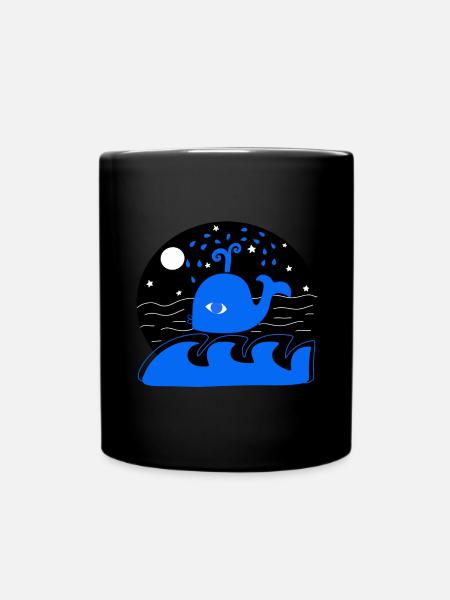 Whale - Full Colour Mug - black