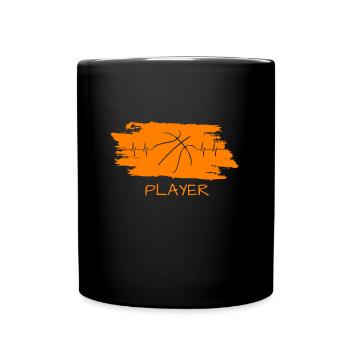 Basketball Design Geschenk für Player Streetball - Tasse einfarbig - Schwarz - Vorne