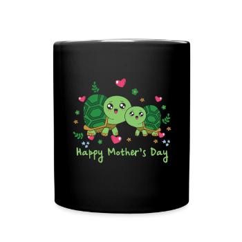 Animal Mom Turtle for Mother s Day - Full Colour Mug - black - Front