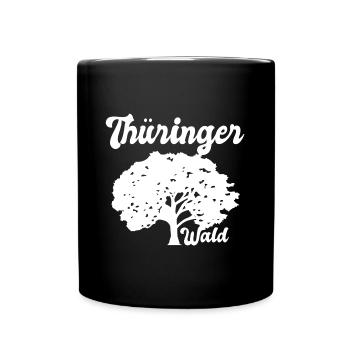 Thüringer Wald Thüringen Heimat Erfurt Wandern - Tasse einfarbig - Schwarz - Vorne